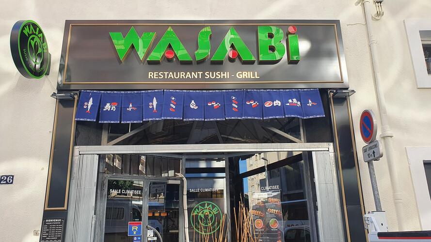 Entrée du restaurant Wasabi Marseille près de la place Castellane